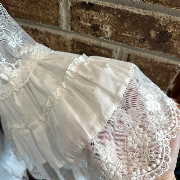 Christina Berla White Lace 100% BATIST Tunic Babydoll Dress - Picture 2 of 3